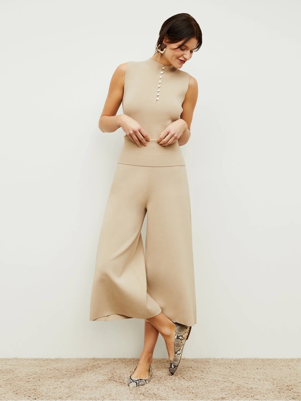 MM.LaFleur Latte Knit Pullover